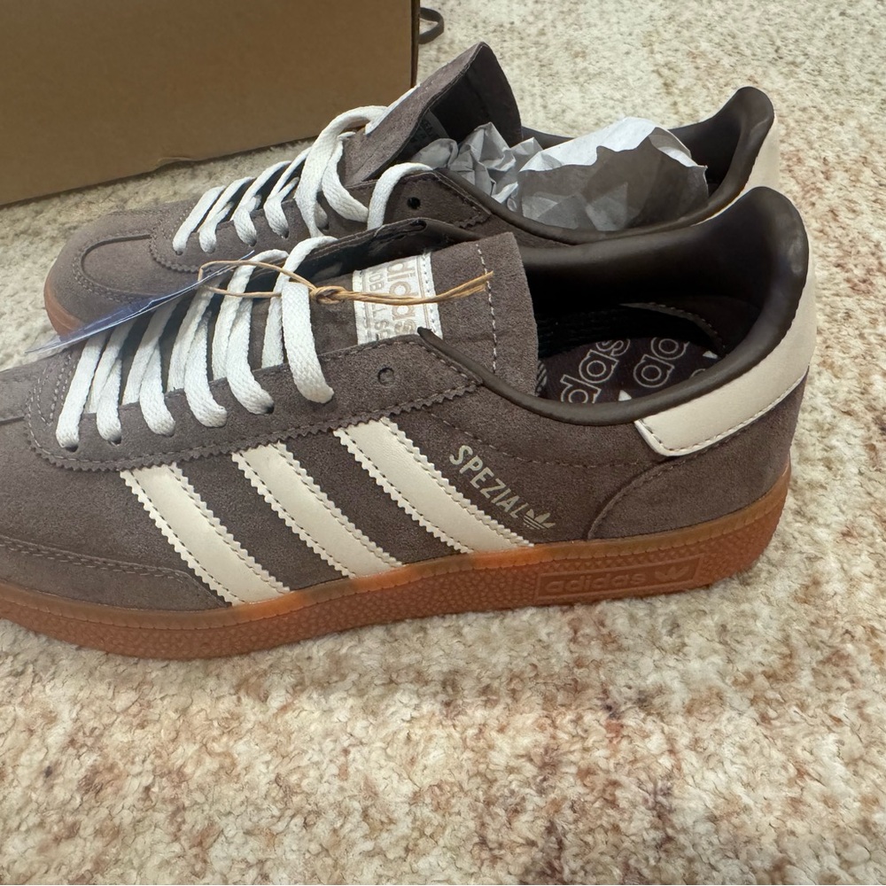 Adidas Spezial Brown and White Sneakers